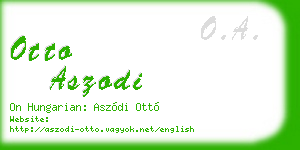 otto aszodi business card